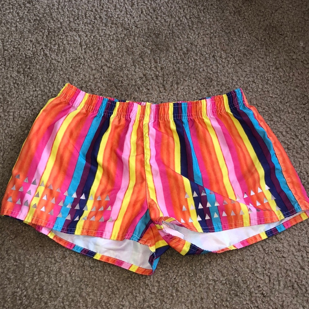 rainbow swimming trunks